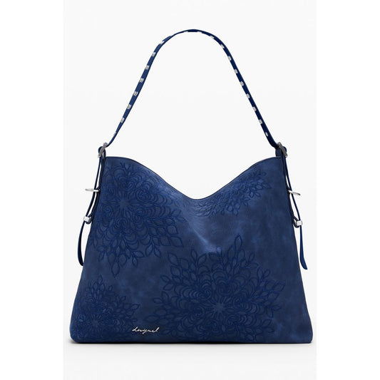 Blue Polyethylene Women Handbag