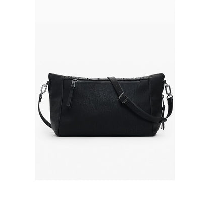 Black Polyethylene Women Handbag
