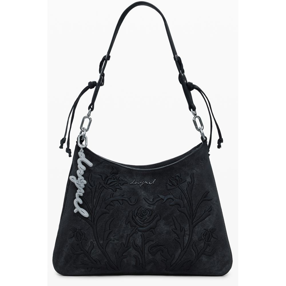 Black Polyethylene Women Handbag
