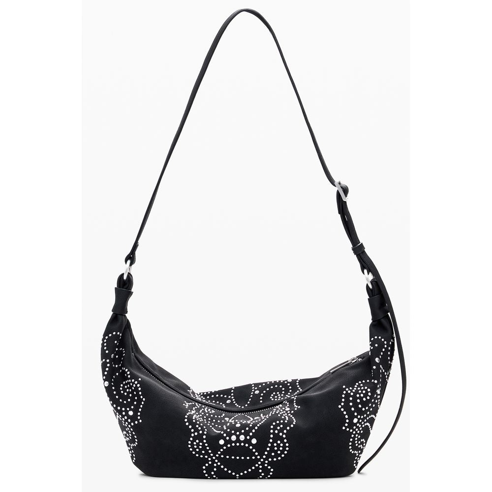 Black Polyethylene Women Handbag