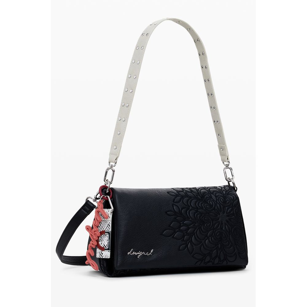 Black Polyethylene Women Handbag