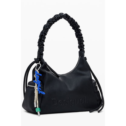Black Polyethylene Women Handbag