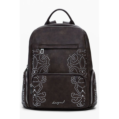 Brown Polyethylene Women Backpack