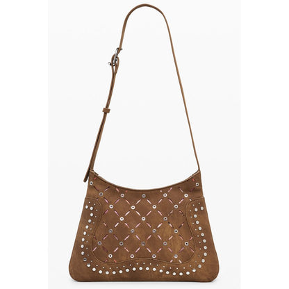 Brown Polyethylene Women Handbag