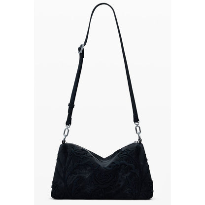 Black Polyethylene Women Handbag