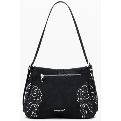 Black Polyethylene Women Handbag