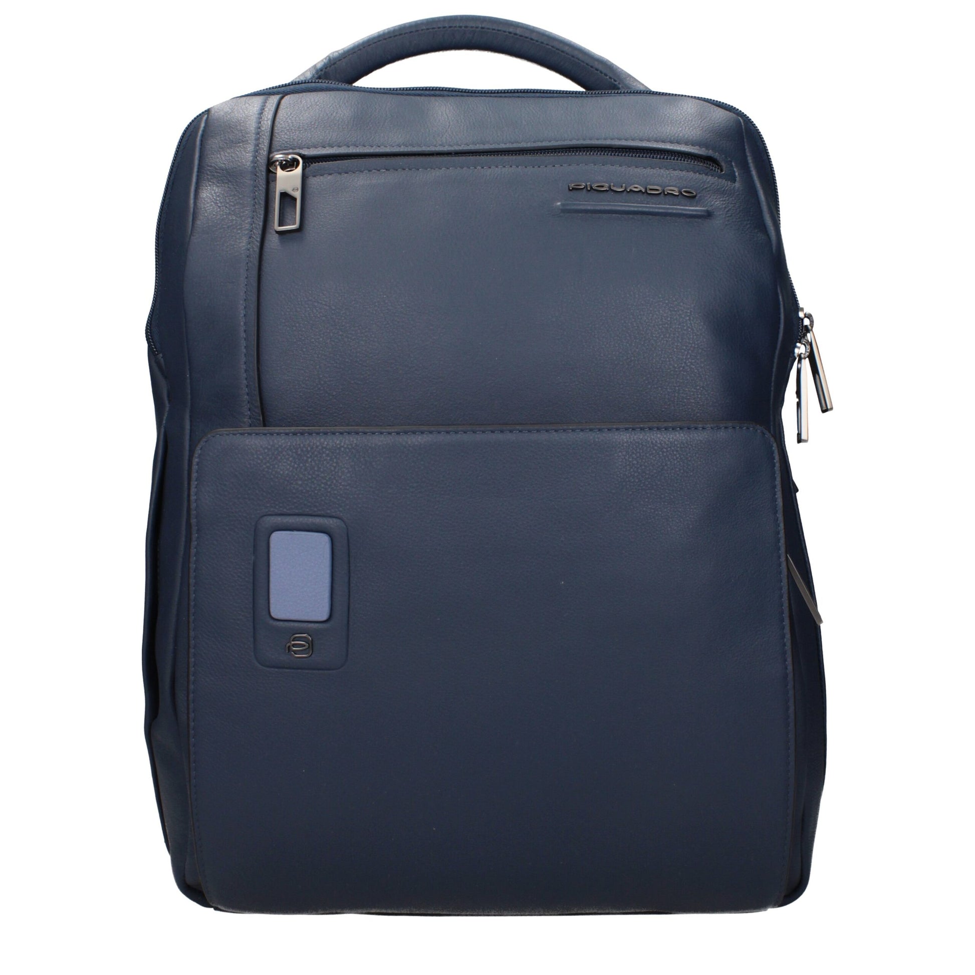 Blue Leather Backpack