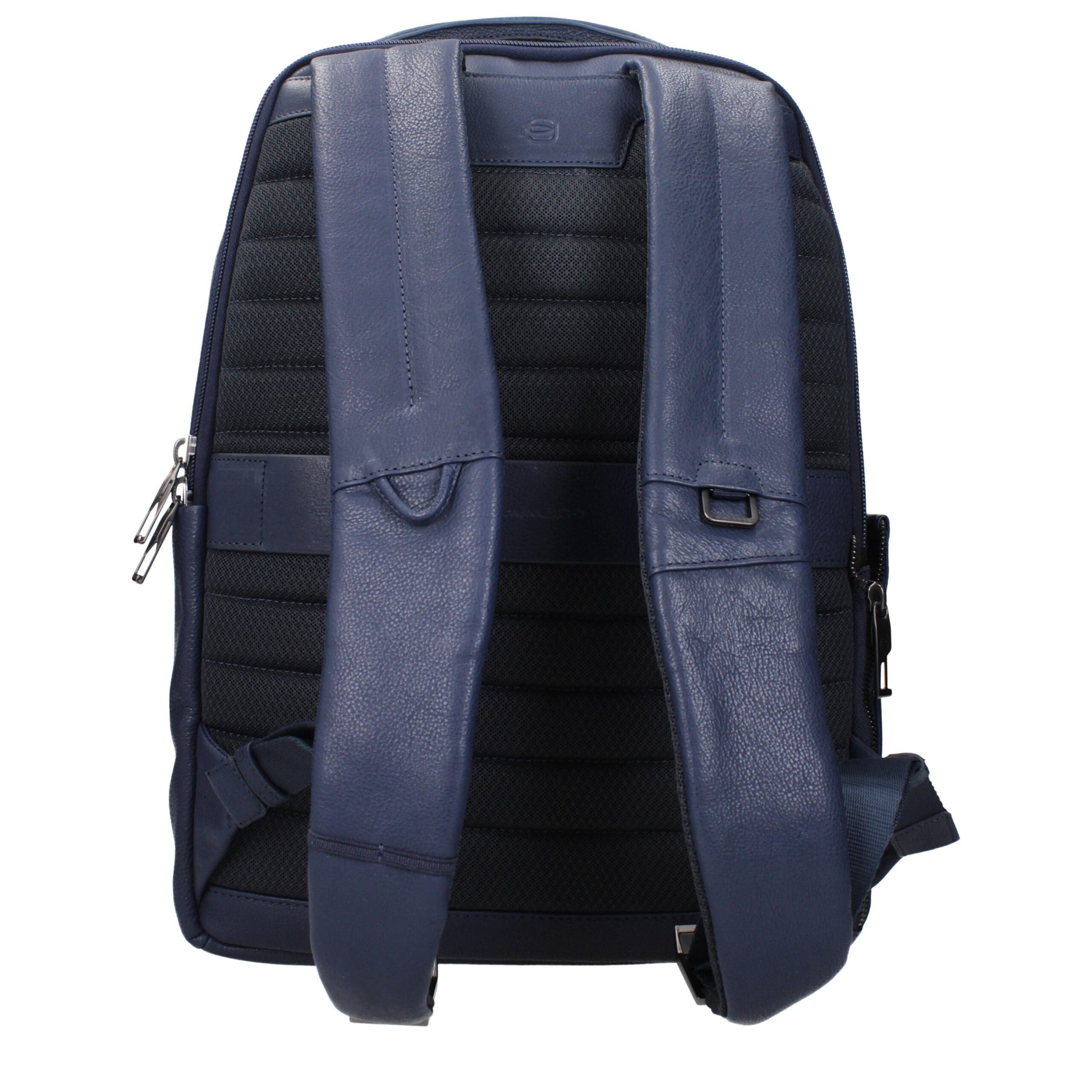 Blue Leather Backpack