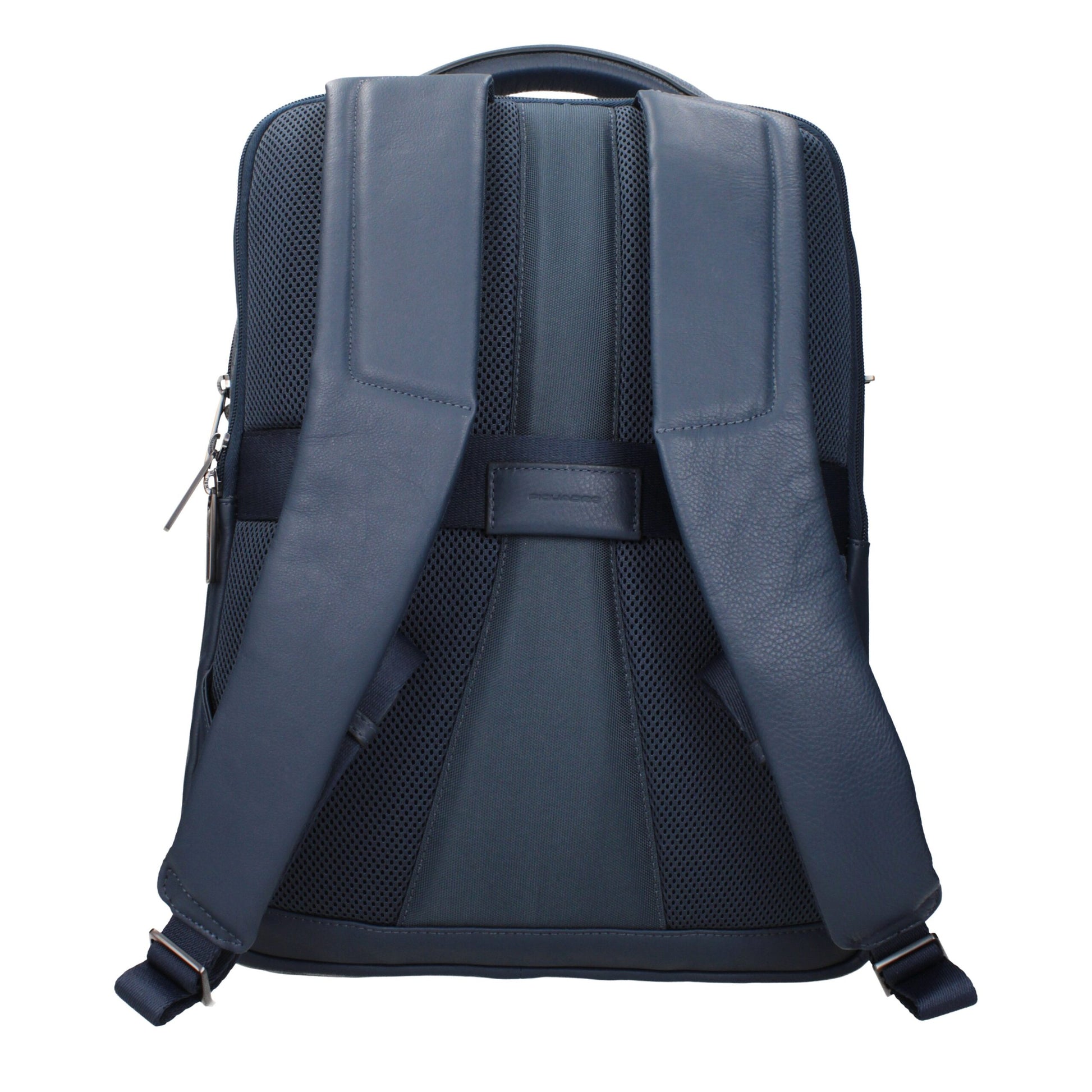 Blue Leather Backpack
