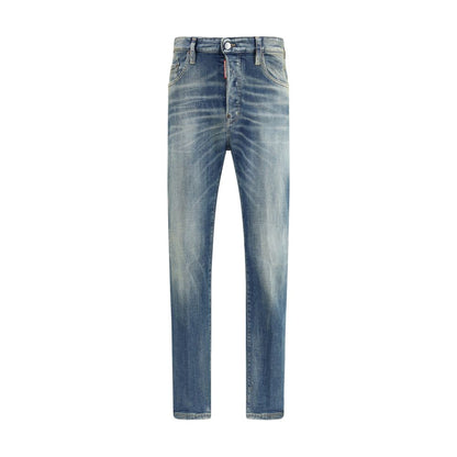 Blue Cotton Slim Fit Jeans