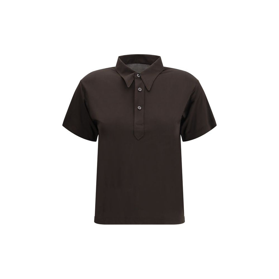 Brown Viscose Polo Shirt