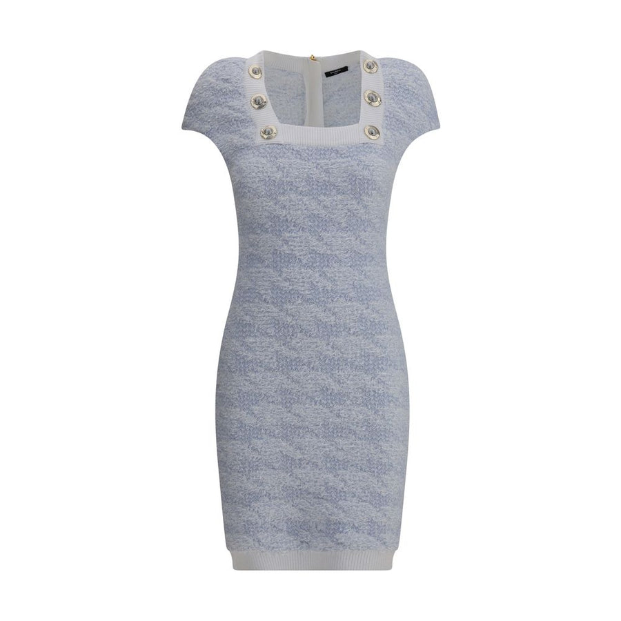 Light Blue Polyamide Casual Dress