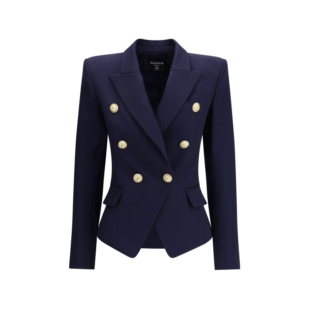 Blue Fleece Wool Blazer