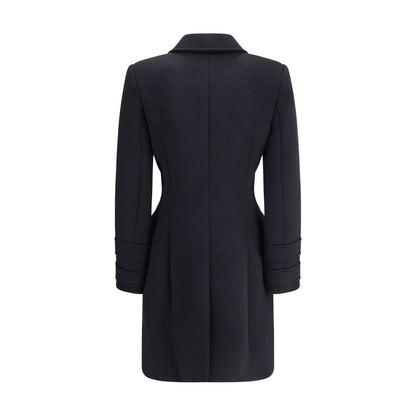 Black Fleece Wool Coat