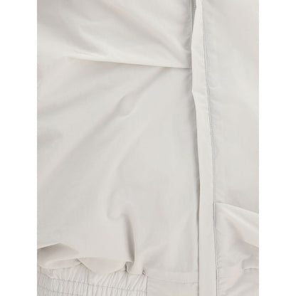 Gray Polyamide Full-Length Jacket