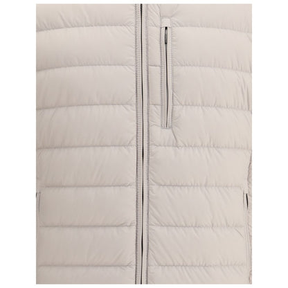 Beige Polyamide Full-Length Jacket