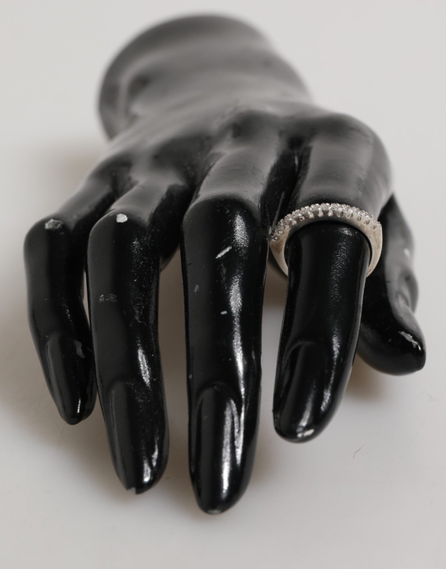 Sterling Silver 925 Band Pave CZ Crystal Eternity Ring