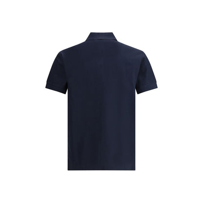 Blue Cotton Polo Shirt