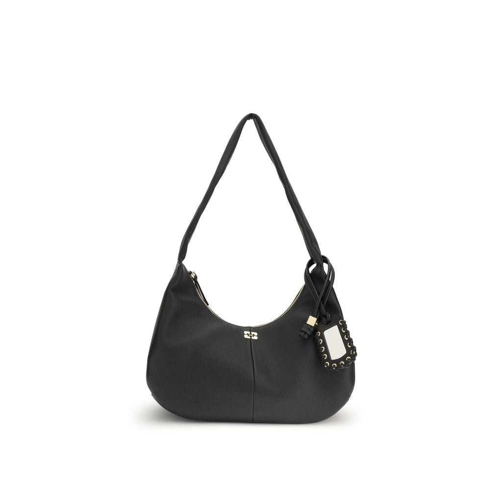 Black Recycled Polyester Shoulder Bag