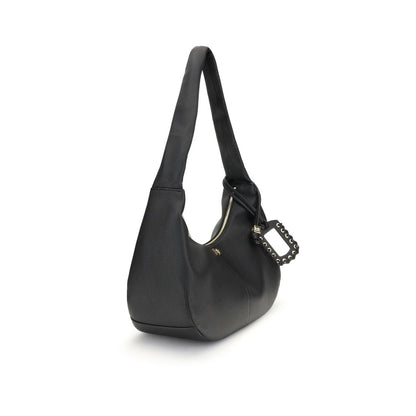 Black Recycled Polyester Shoulder Bag