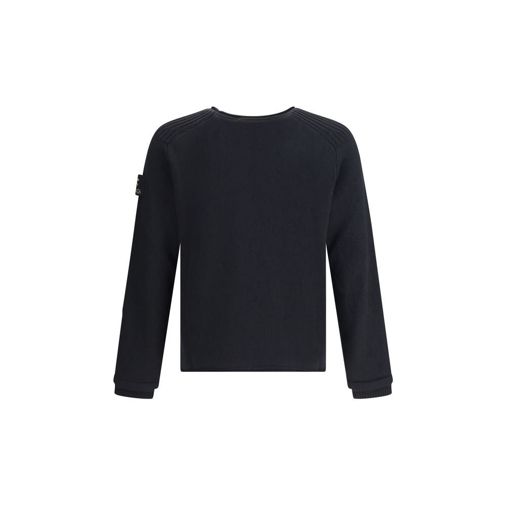 Black Merino Wool Sweatshirt
