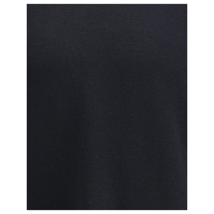 Black Merino Wool Sweatshirt