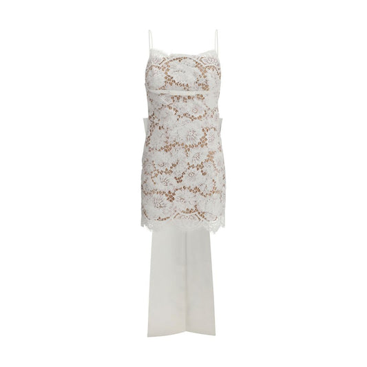 White Nylon Casual Dress