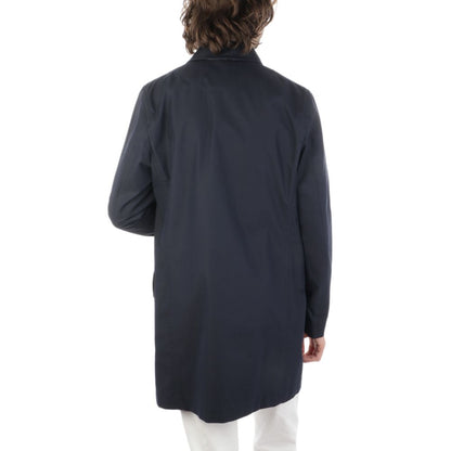 Blue Cotton Men's Raincoat