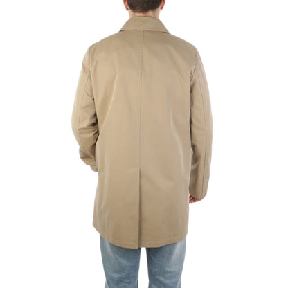 Black Cotton Men's Coat