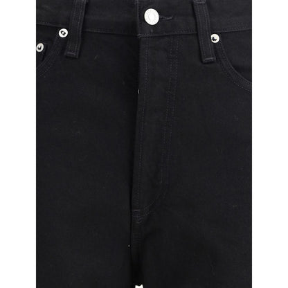 Black Recycled Cotton High-Waisted Jean