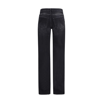 Black Cotton Relaxed Fit Jeans