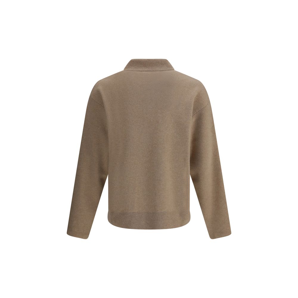 Beige Merino Wool Sweatshirt