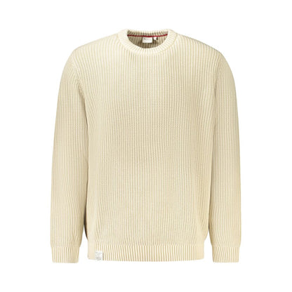 Beige Cotton Men Sweater