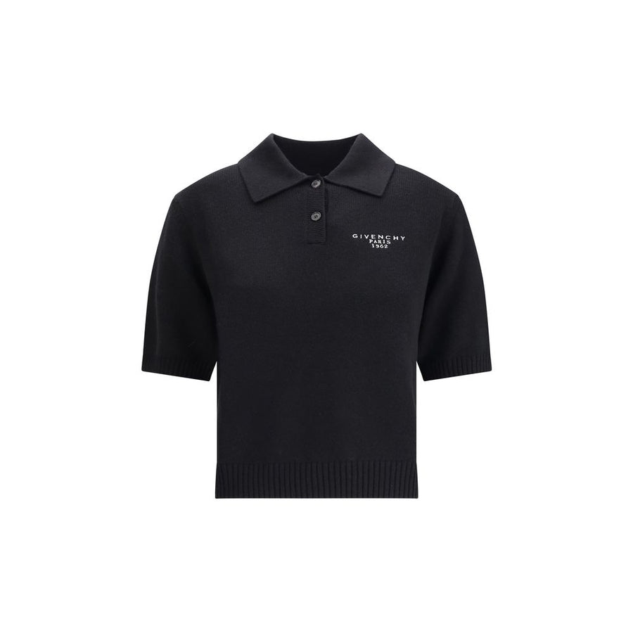 Black Wool Polo Shirt