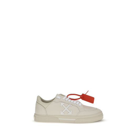 Beige Leather Low Top Sneakers