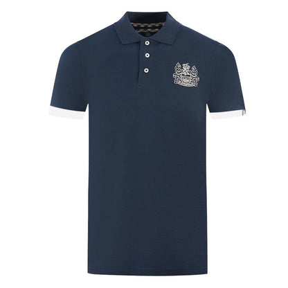 Blue Cotton Polo Shirt