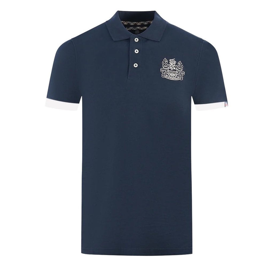 Blue Cotton Polo Shirt