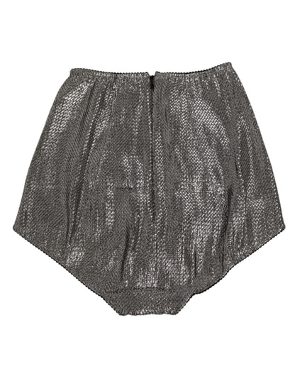 Gray Silk Stretch Slip Girdle Panty Underwear