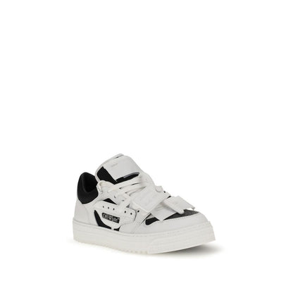 White Leather Low Top Sneakers