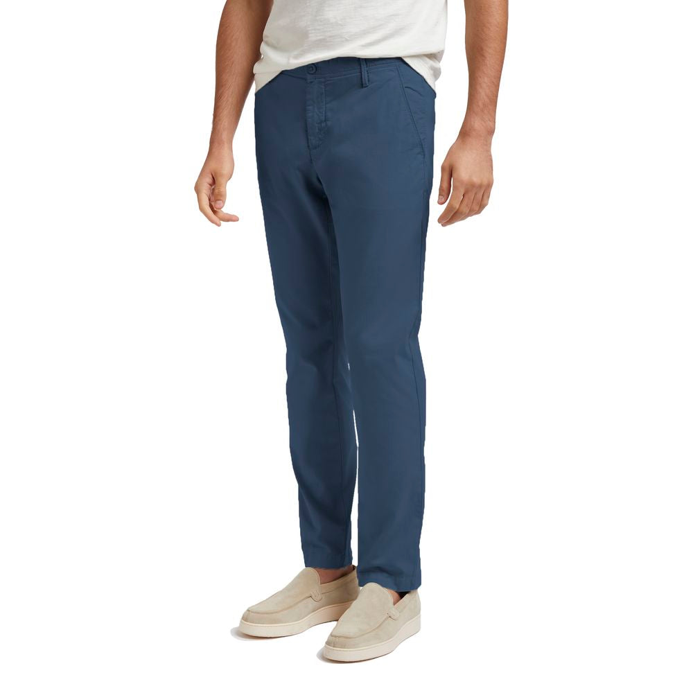Blue Cotton Men's Trouser