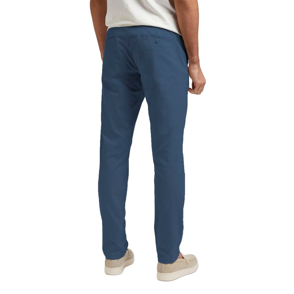 Blue Cotton Men's Trouser