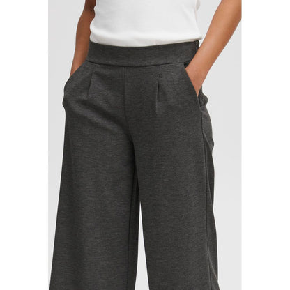 Gray Recycled Polyester Flared Pants