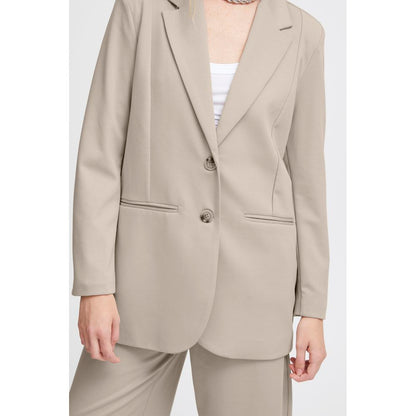 Beige Recycled Polyester Blazer