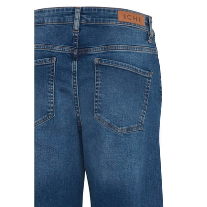 Blue Cotton Bootcut Jeans