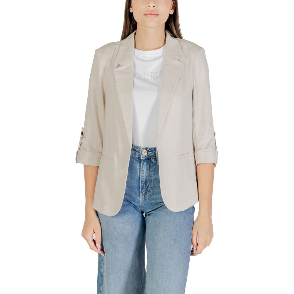 Beige Linen Blazer