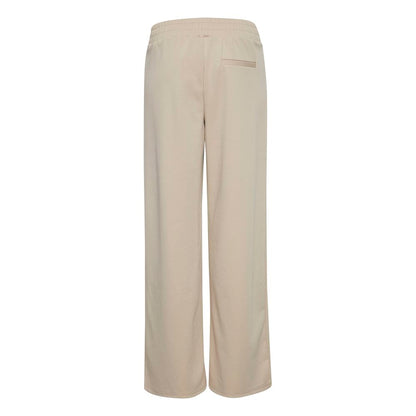Beige Recycled Polyurethane Casual Pants