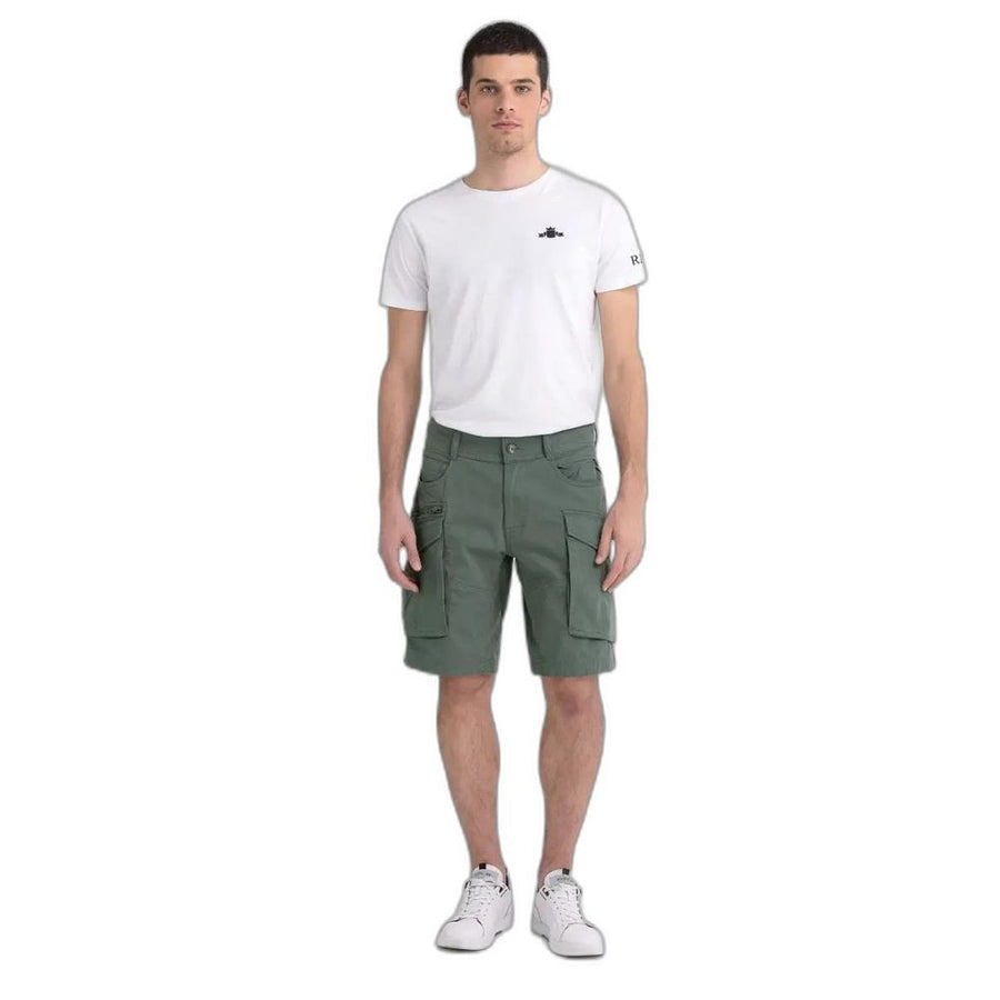 Green Cotton Bermuda Shorts