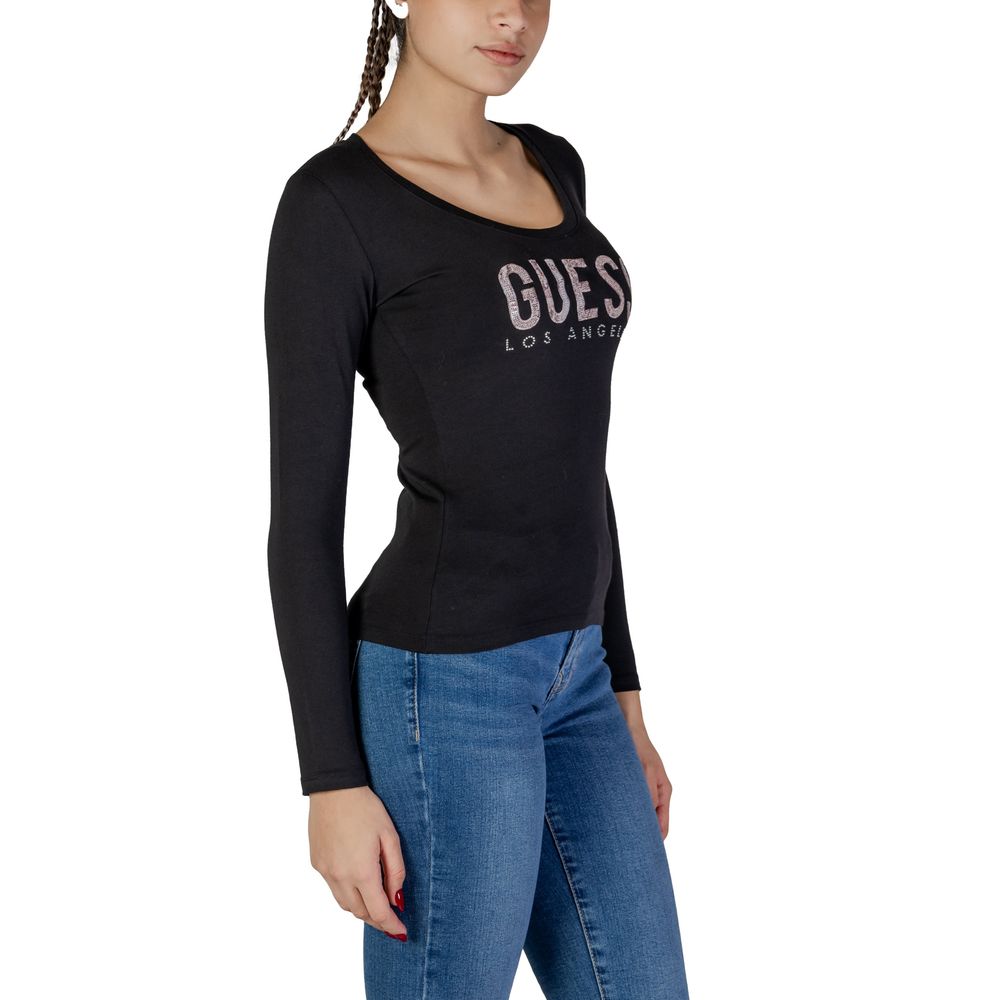 Black Cotton Long Sleeve T-Shirt