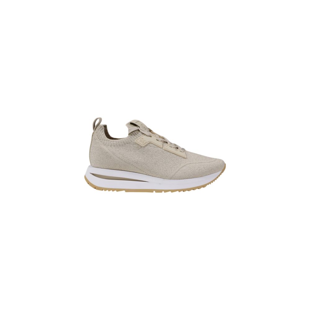 Beige Polyester Low Top Sneakers