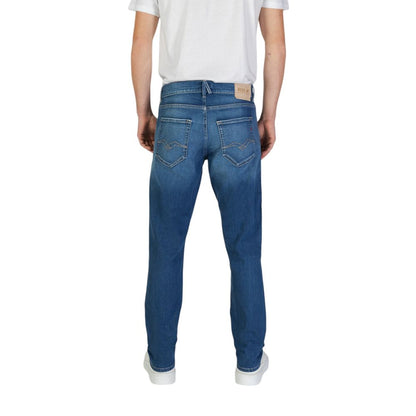 Blue Cotton Slim Fit Jeans